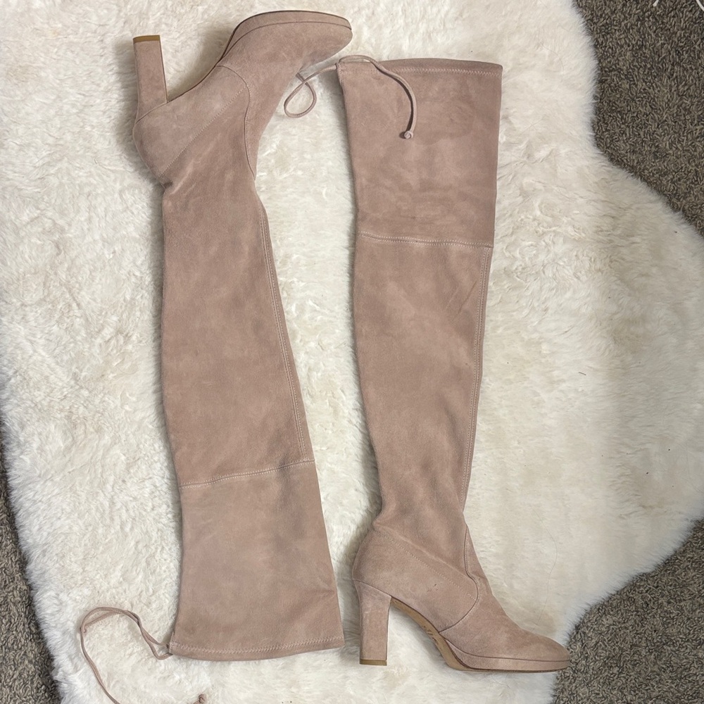 Stuart Weitzman Nude Over-the-Knee Boots